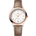 De Ville Prestige 34 mm, steel - Sedna™ gold on leather strap - 43423342052001 - View 1
