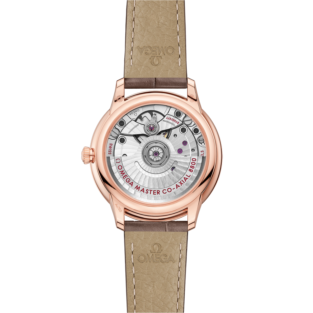 De Ville Prestige 34 mm, Sedna™ gold on leather strap - 43453342055001 - View 2