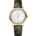 De Ville Prestige 34 mm, yellow gold on leather strap - 43458342055002 - View 1