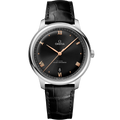 De Ville Prestige 40 mm, steel on leather strap - 43413402001001 - View 1