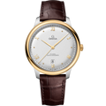 De Ville Prestige 40 mm, steel - yellow gold on leather strap - 43423402002002 - View 1
