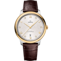 De Ville Prestige 40 mm, steel - yellow gold on leather strap - 43423402052001 - View 1
