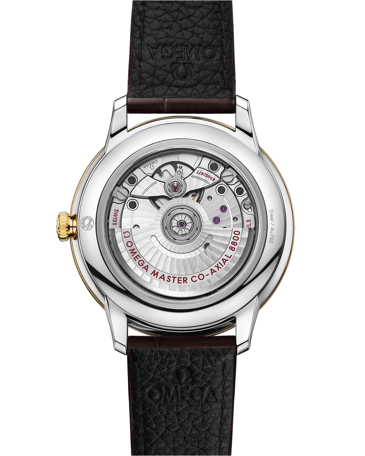 De Ville Prestige 40 mm, steel - yellow gold on leather strap - 43423402052001 - View 2