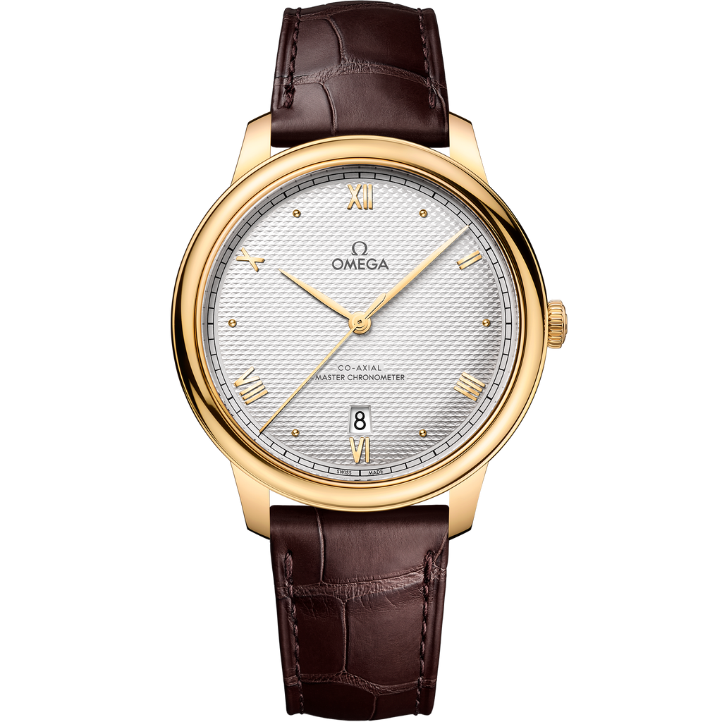 De Ville Prestige 40 mm, yellow gold on leather strap - 43453402002002 - View 1