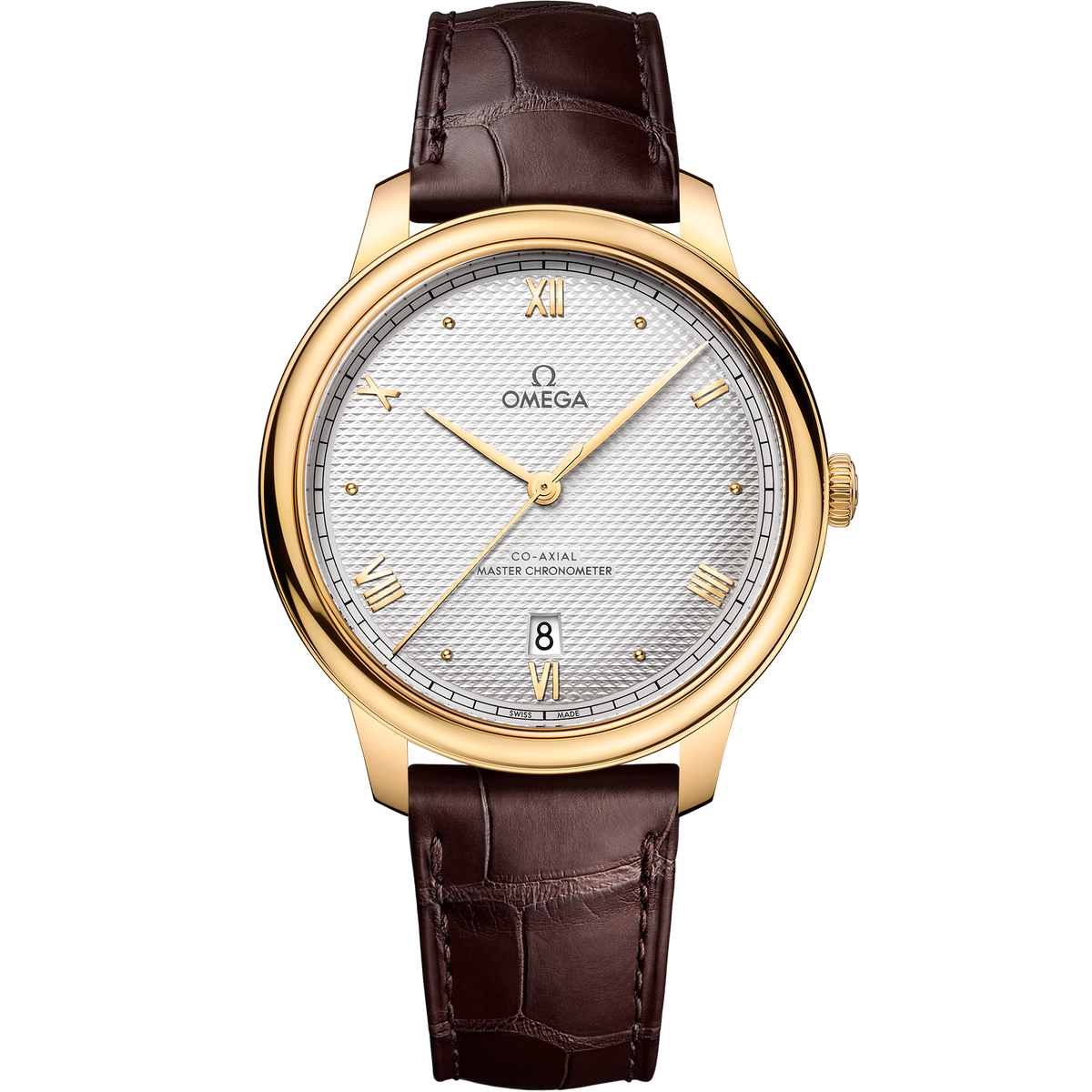 De Ville Prestige 40 mm, yellow gold on leather strap - 43453402002002 - View 1