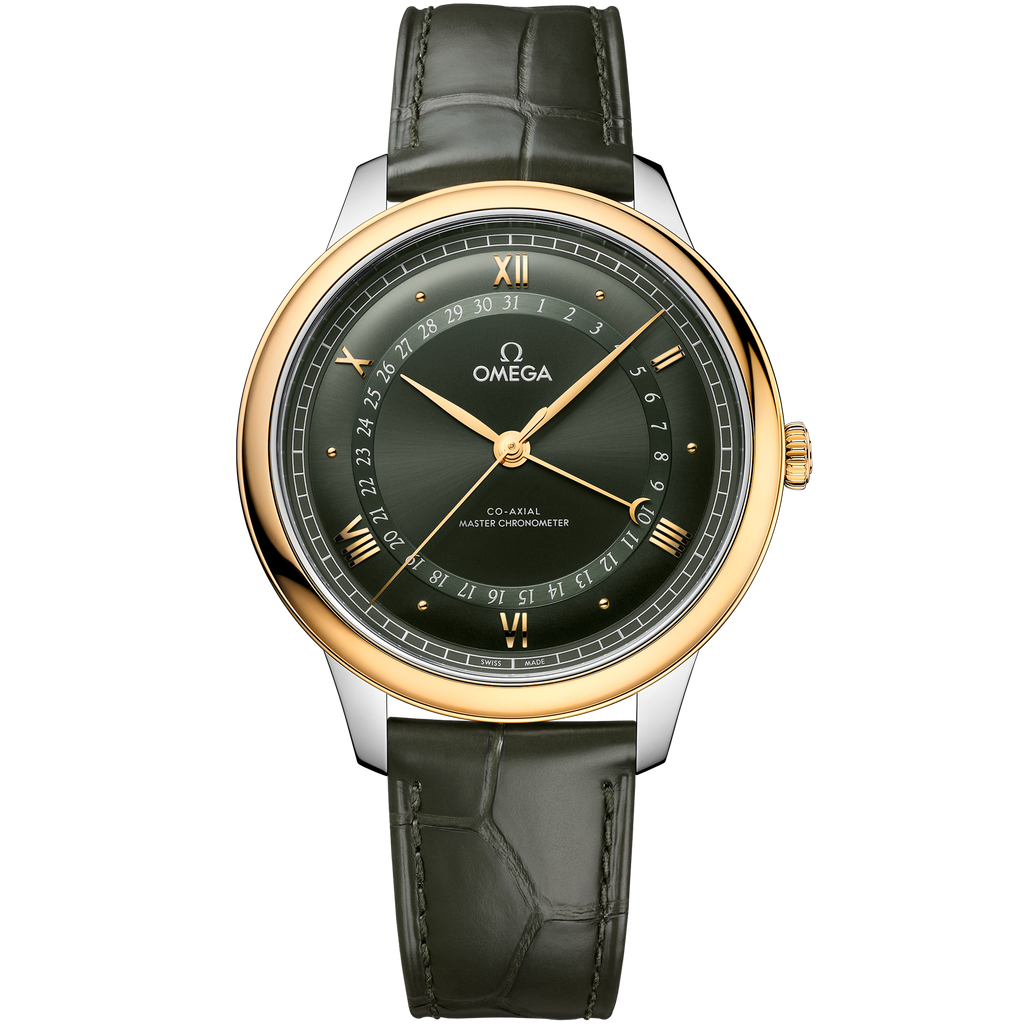 De Ville Prestige 42 mm, steel - yellow gold on alligator - 43423422210001 - View 1