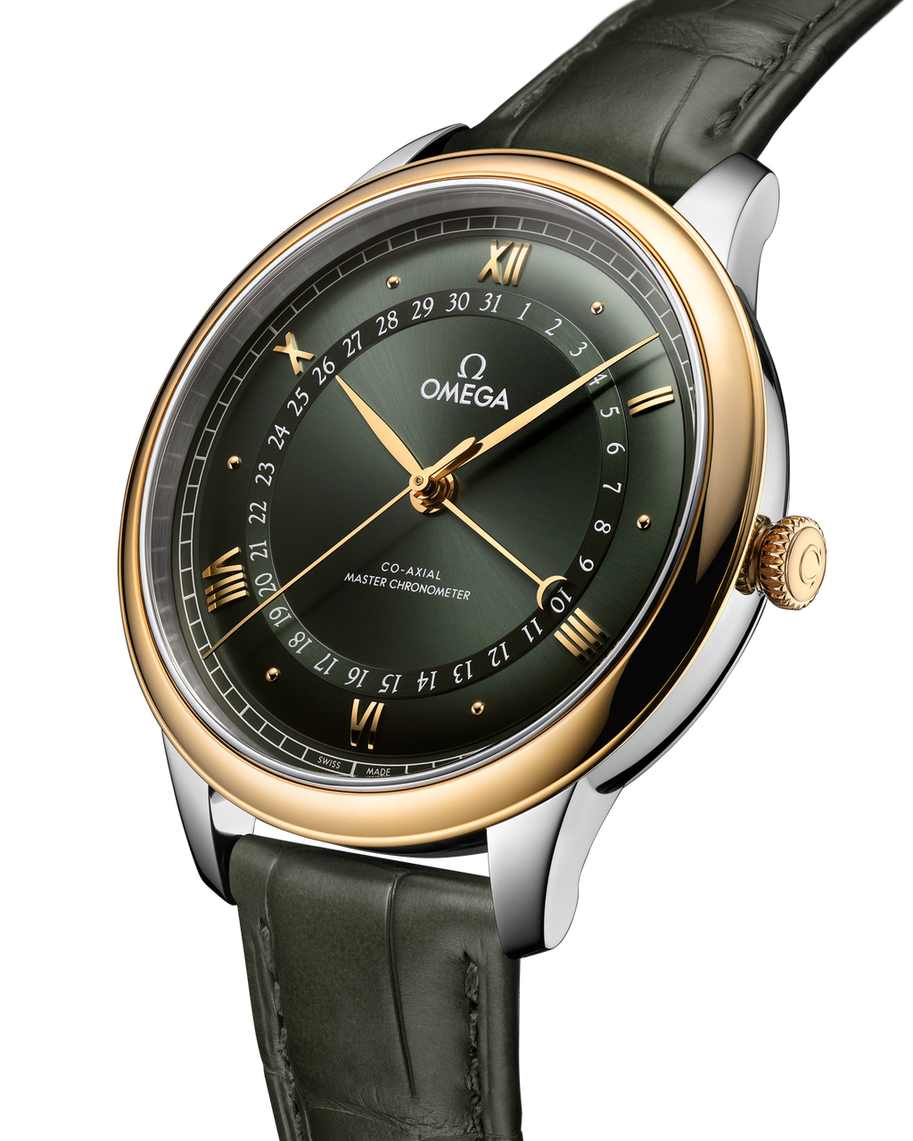 De Ville Prestige 42 mm, steel - yellow gold on alligator - 43423422210001 - View 3