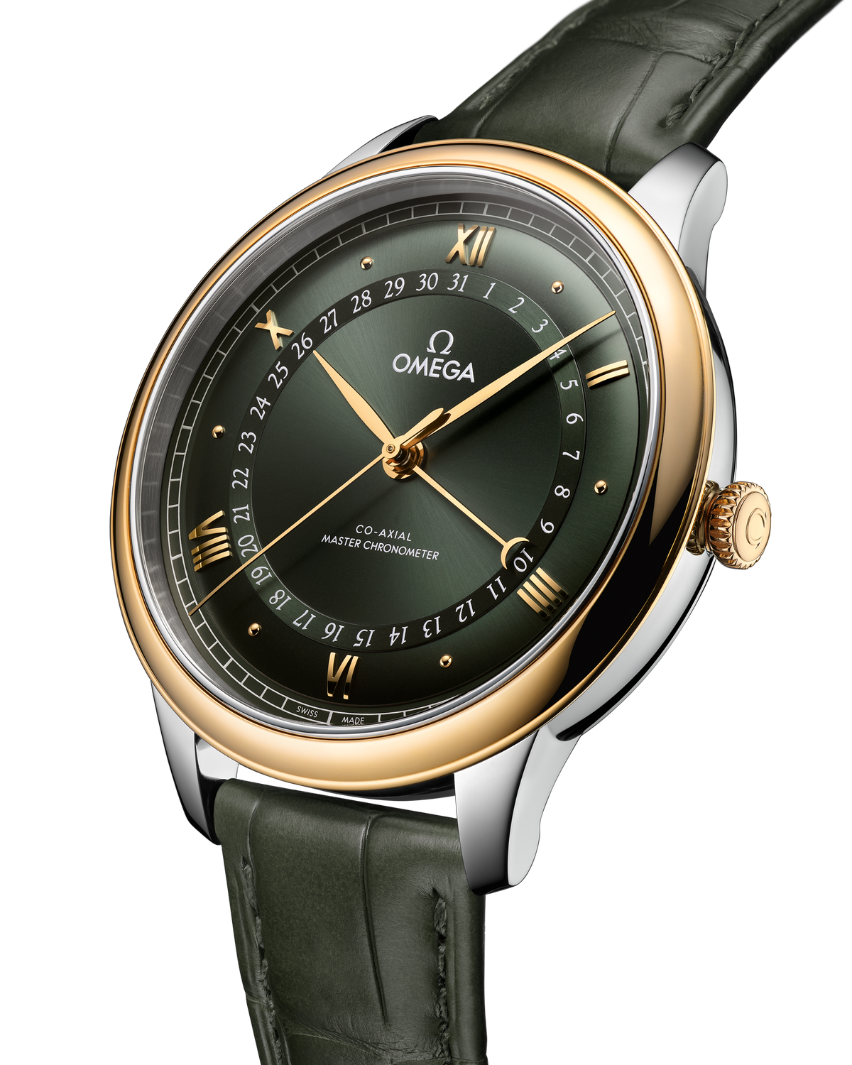 De Ville Prestige 42 mm, steel - yellow gold on alligator - 43423422210001 - View 3