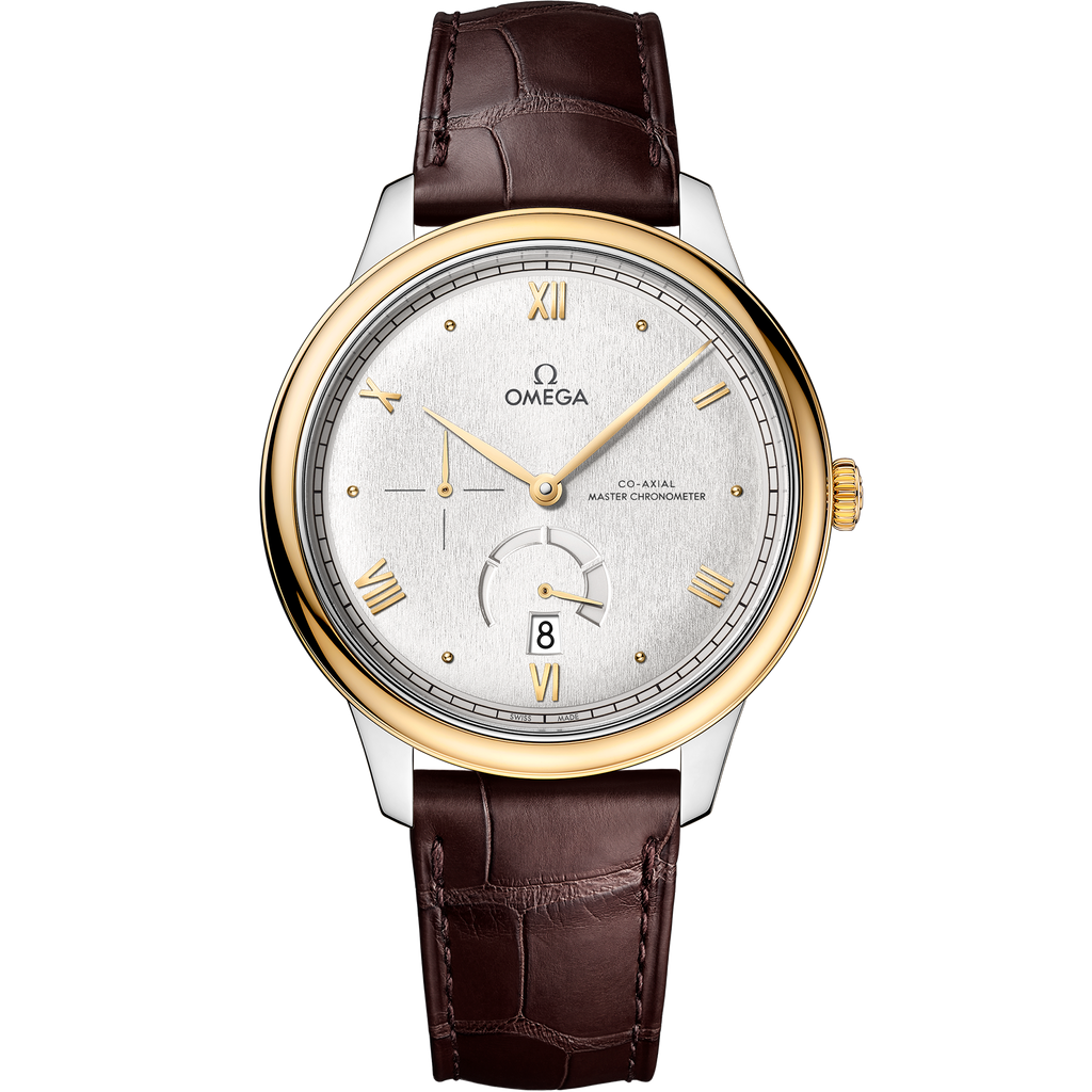 De Ville Prestige 41 mm, steel - yellow gold on leather strap - 43423412102001 - View 1