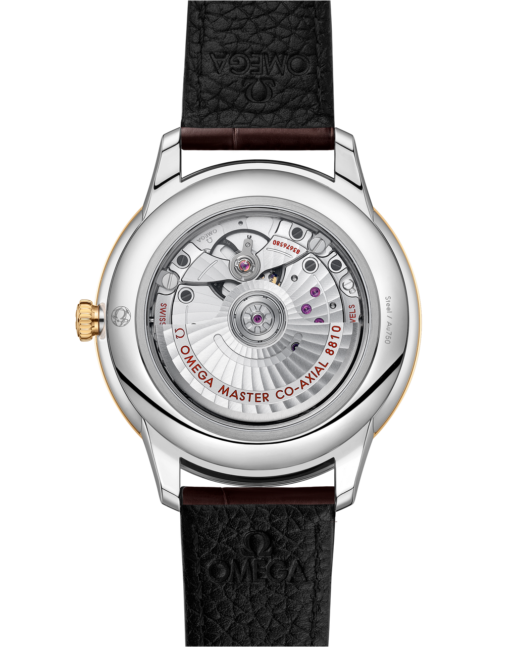 De Ville Prestige 41 mm, steel - yellow gold on leather strap - 43423412102001 - View 2