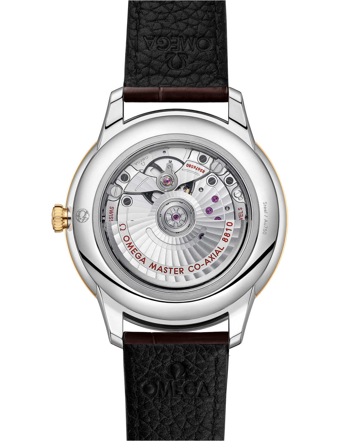 De Ville Prestige 41 mm, steel - yellow gold on leather strap - 43423412102001 - View 2