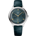 De Ville Prestige 41 mm, steel on leather strap - 43413412010001 - View 1