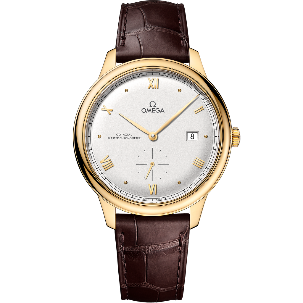 De Ville Prestige 41 mm, yellow gold on leather strap - 43453412002001 - View 1