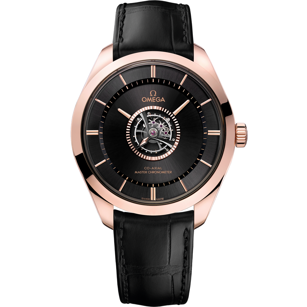 De Ville Tourbillon 43 mm, Sedna™ gold - Canopus Gold™ on leather strap - 52953432201001 - View 1