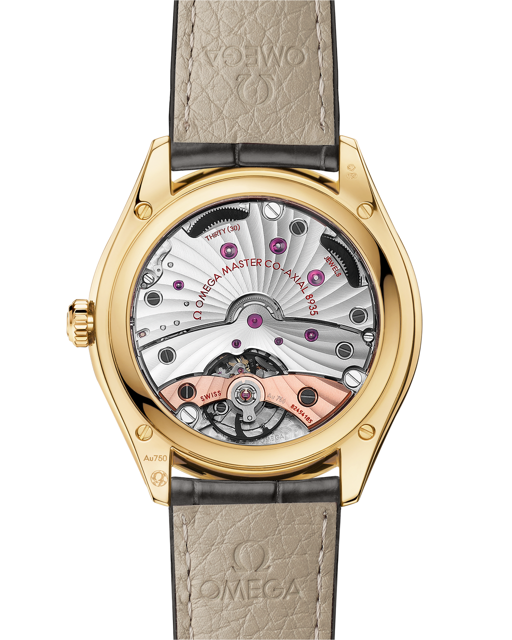 De Ville Trésor 40 mm, yellow gold on leather strap - 43553402202001 - View 2