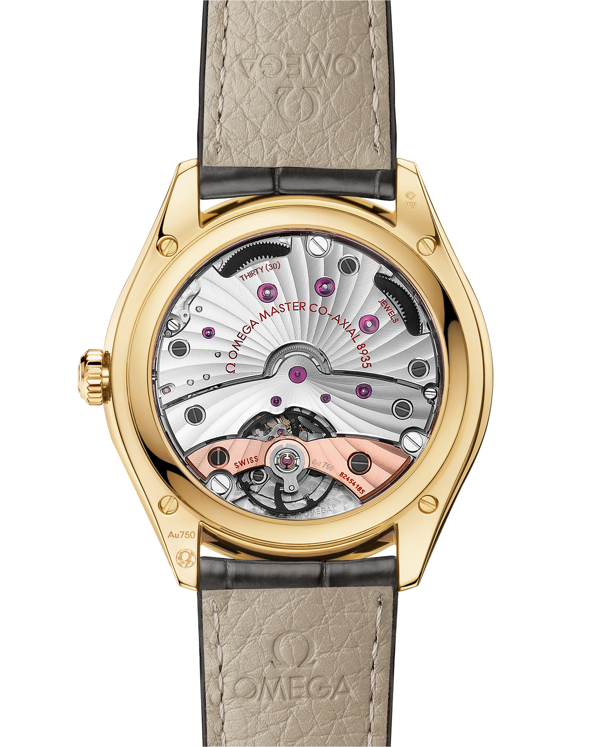 De Ville Trésor 40 mm, yellow gold on leather strap - 43553402202001 - View 2