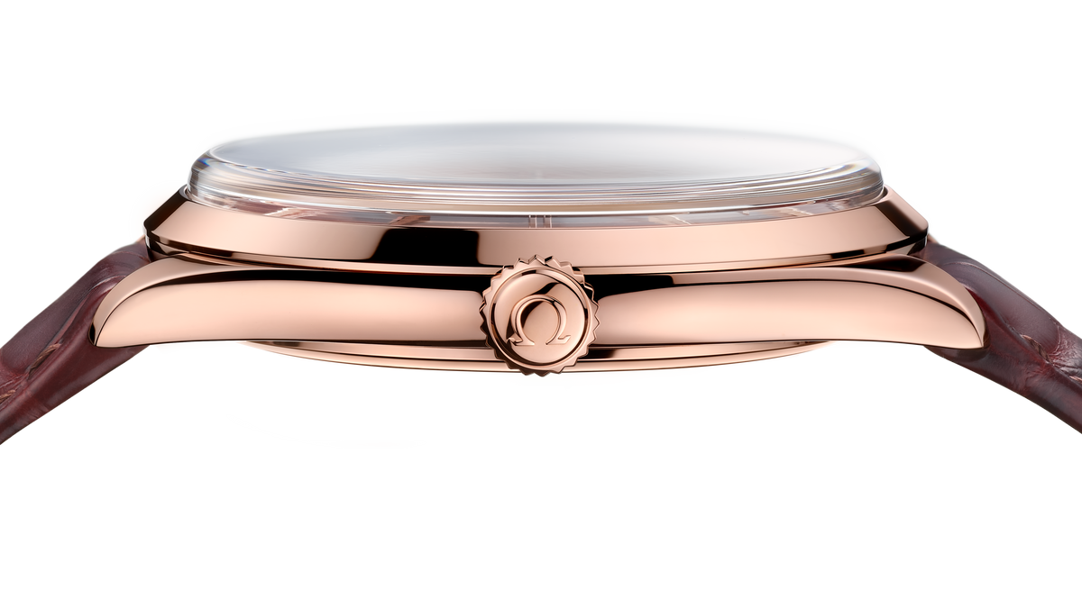 De Ville Trésor 40 mm, Sedna™ gold on leather strap - 43553402111002 - View 8