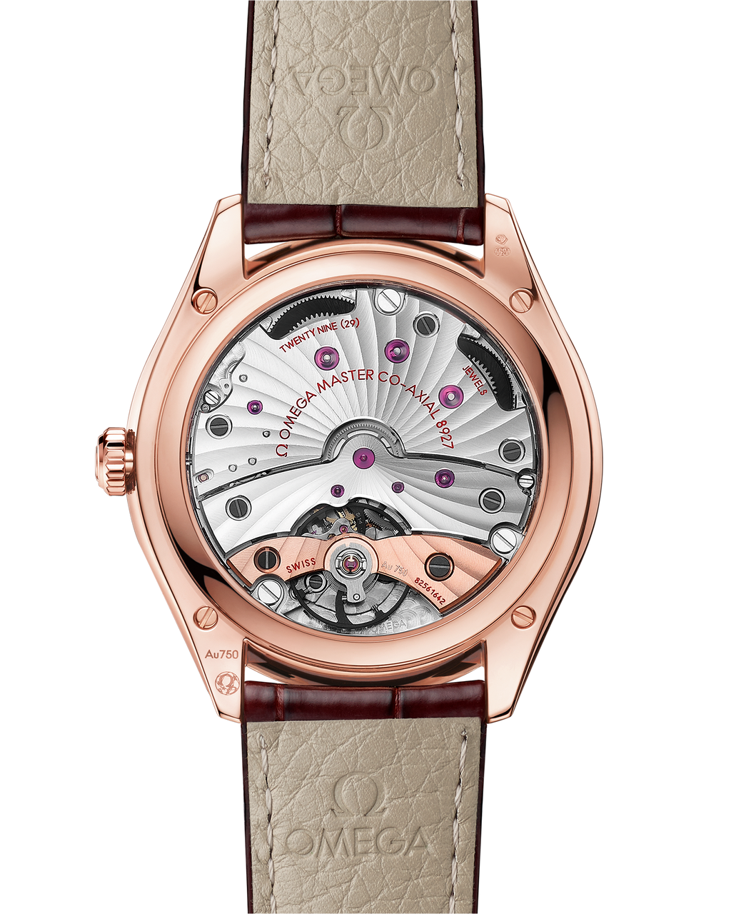 De Ville Trésor 40 mm, Sedna™ gold on leather strap - 43553402111002 - View 2