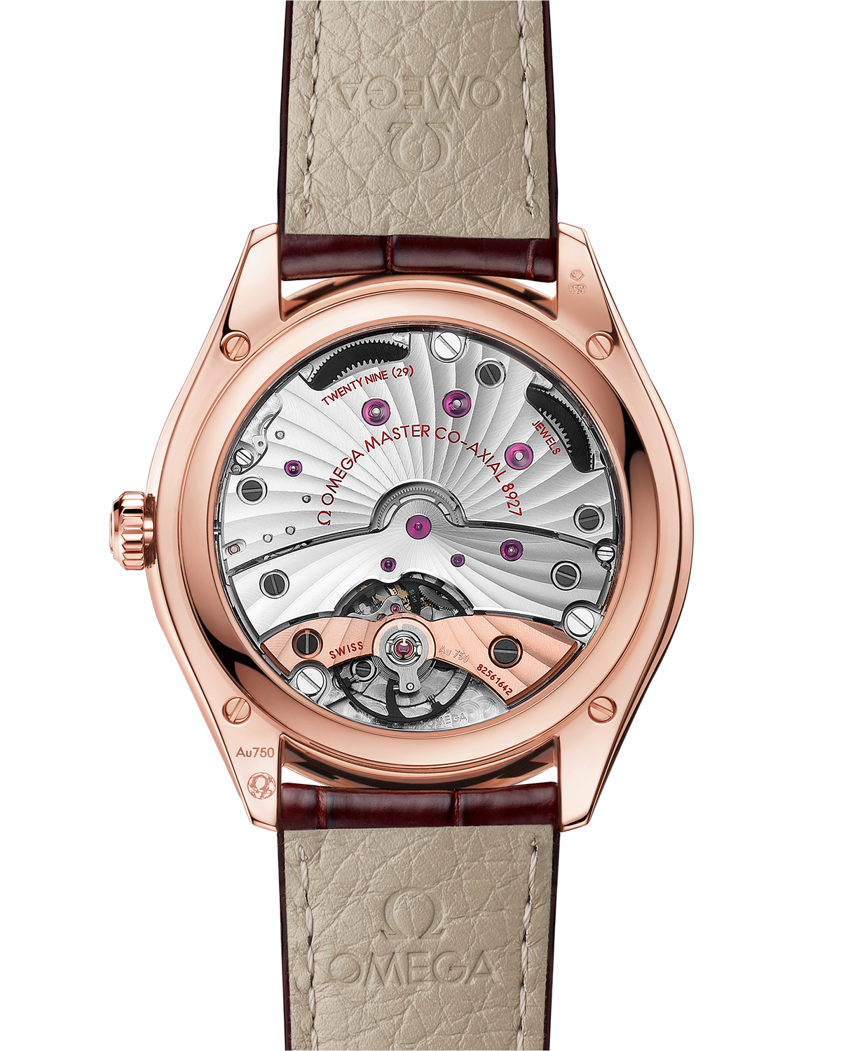 De Ville Trésor 40 mm, Sedna™ gold on leather strap - 43553402111002 - View 2