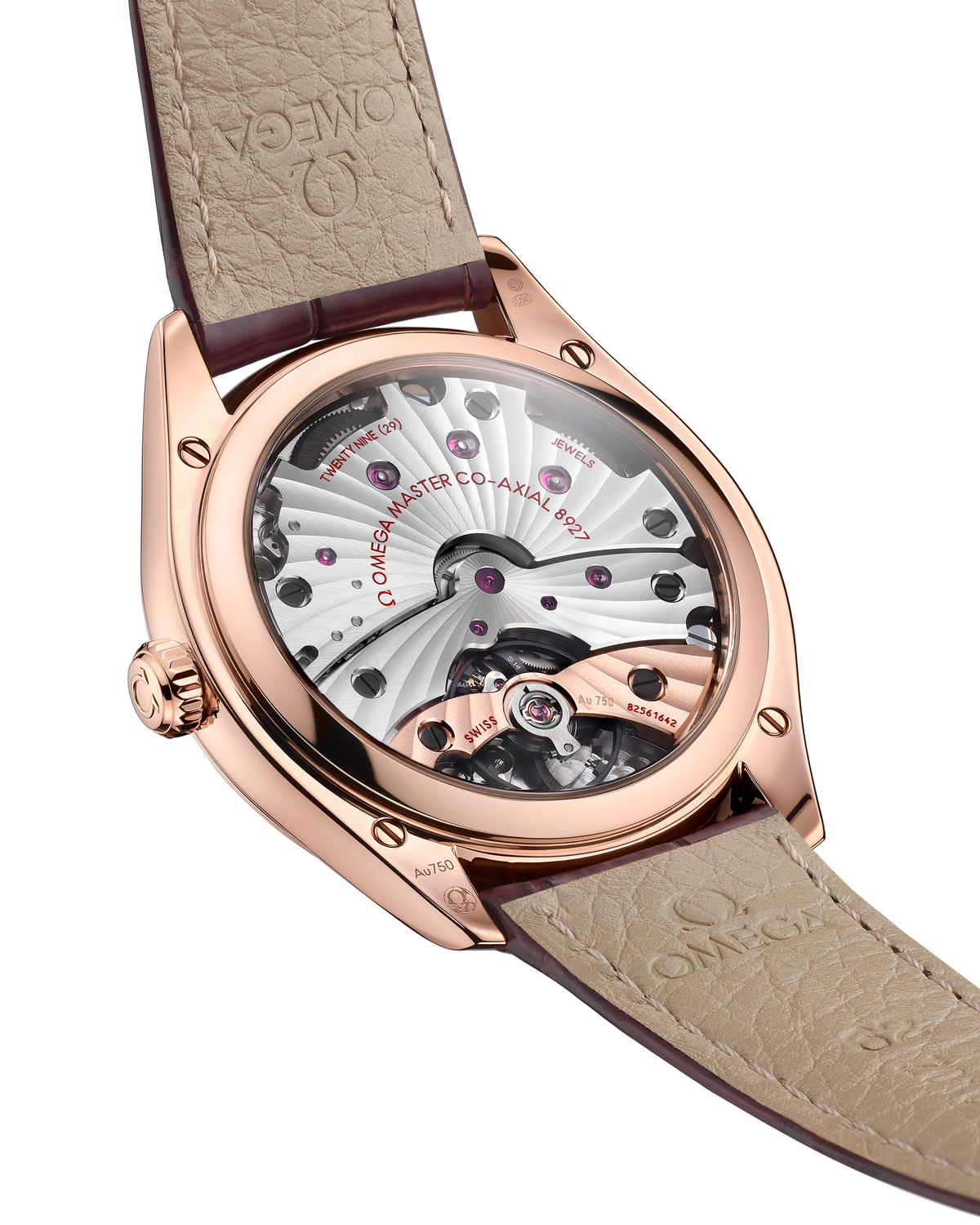 De Ville Trésor 40 mm, Sedna™ gold on leather strap - 43553402111002 - View 3