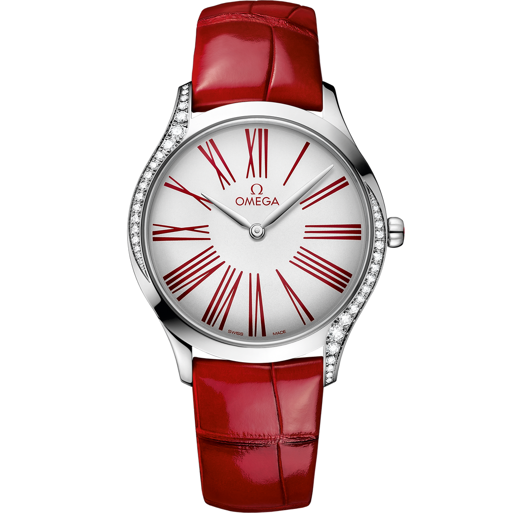 De Ville Trésor 36 mm, steel on leather strap - 42818366004002 - View 1