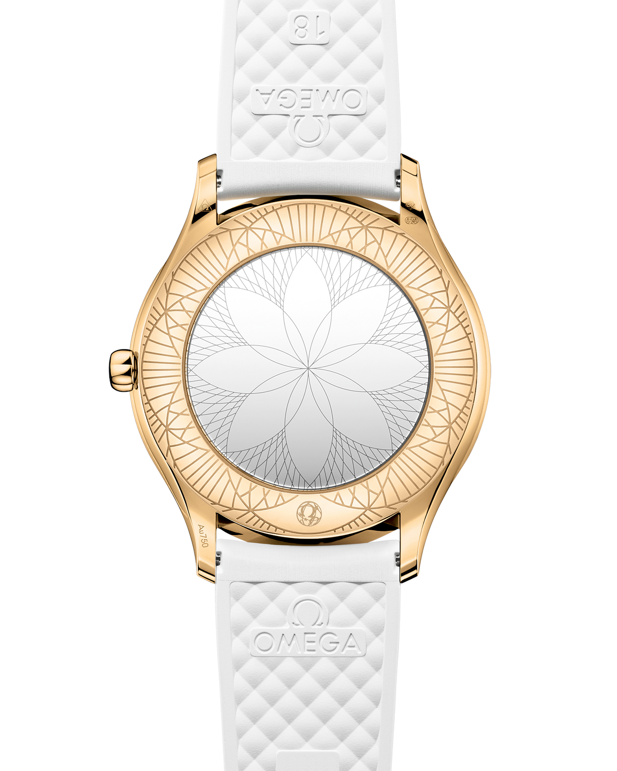 De Ville Trésor 36 mm, Moonshine™ gold on rubber strap - 42857366004001 - View 2