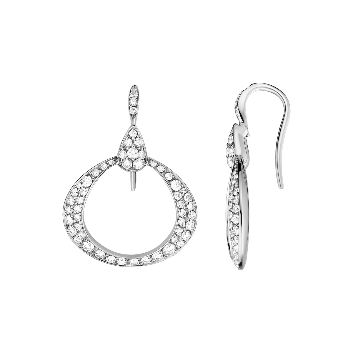 OMEGA Dewdrop Earring, 18k white gold, diamonds - E57BCA0200405 - View 1