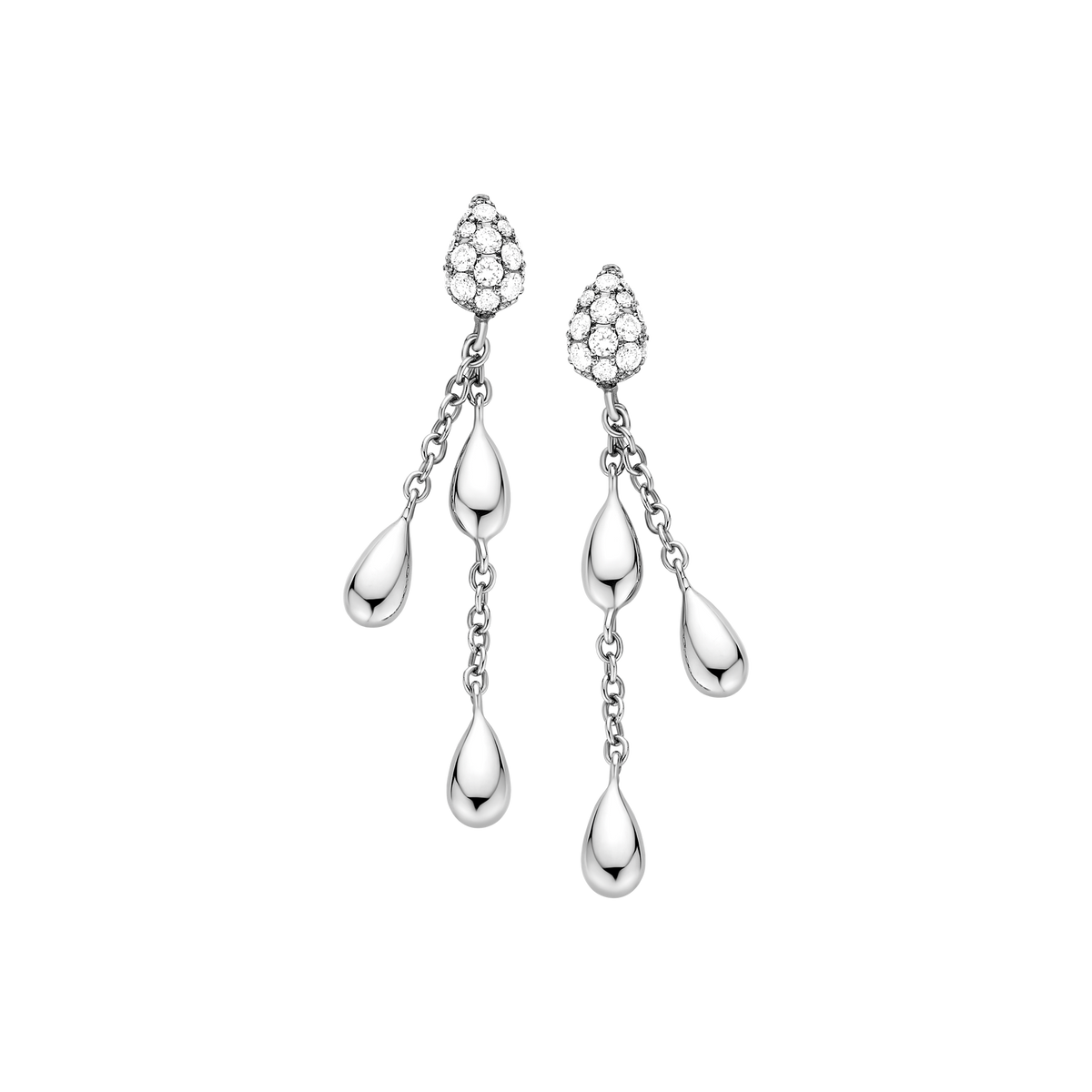 OMEGA Dewdrop Earring, 18k white gold, diamonds - E59BCA0200305 - View 1