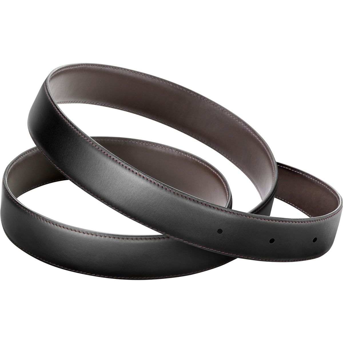 Fine Leather Belt, black / brown - 7010910001 - View 1