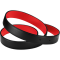 Fine Leather Belt, black / red - 7070910001 - View 1