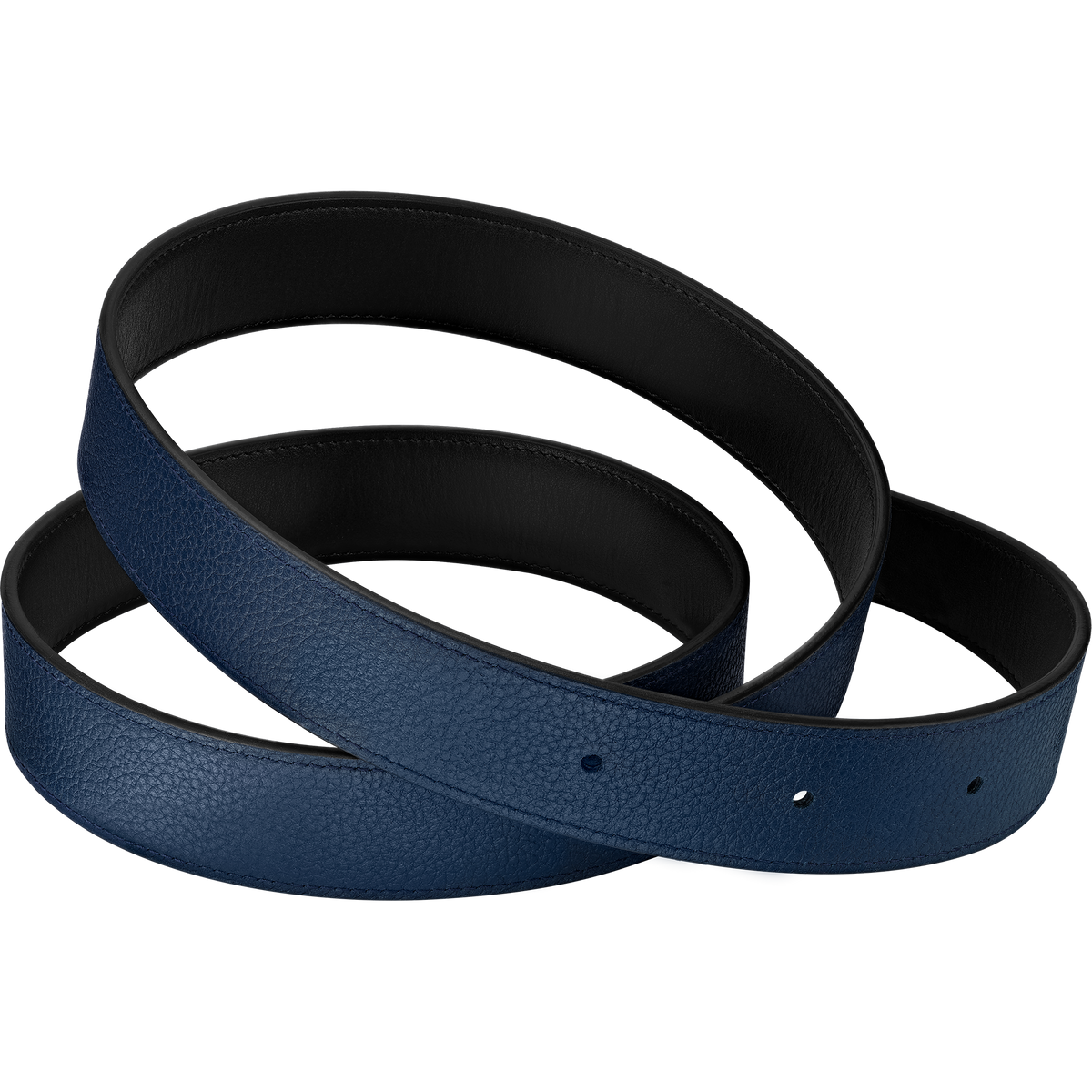Fine Leather Belt, black / blue - 7070910002 - View 1