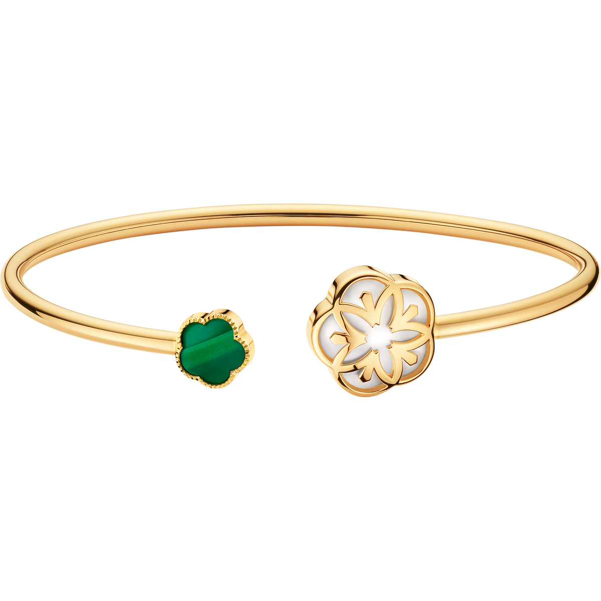 OMEGA OMEGA Flower Bracelet, 18k yellow gold, malachite, mother-of-pearl — B603BB070010X