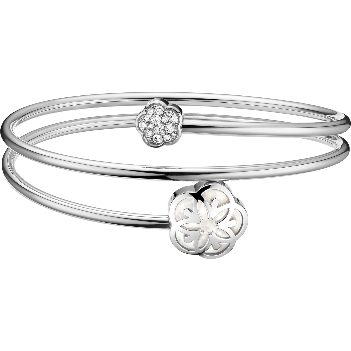 OMEGA OMEGA Flower Bracelet, 18k white gold, diamonds, mother-of-pearl — B603BC06001XX