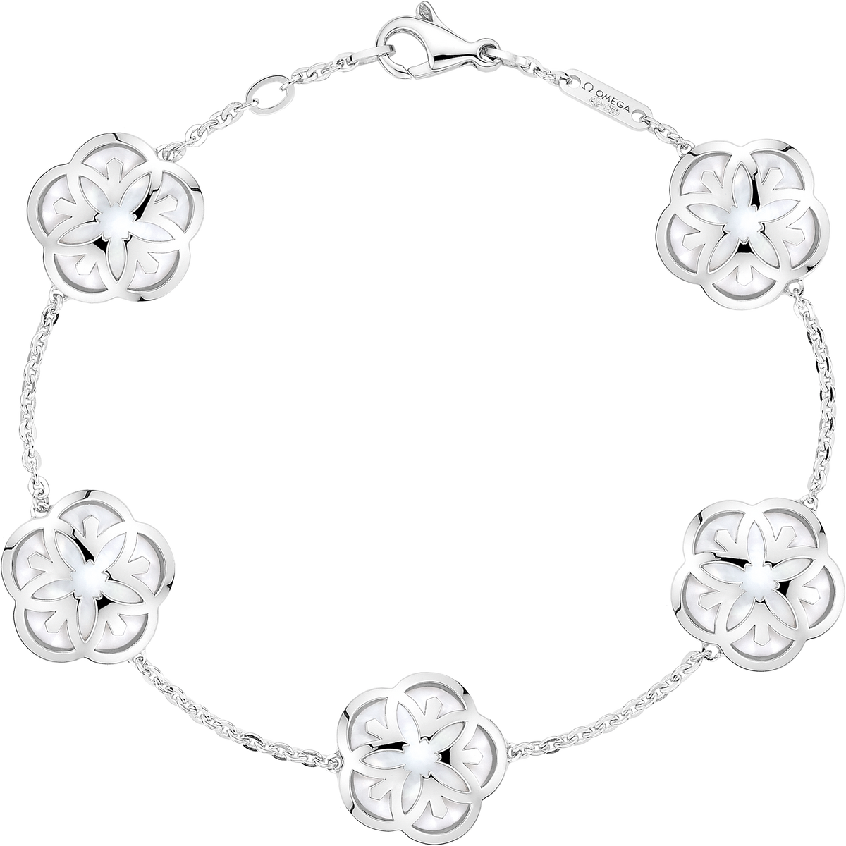OMEGA Flower Bracelet, 18k white gold, mother-of-pearl - B603BC0700105 - View 1