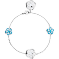 OMEGA Flower Bracelet, 18k white gold, mother-of-pearl, turquoise - B603BC0700605 - View 1