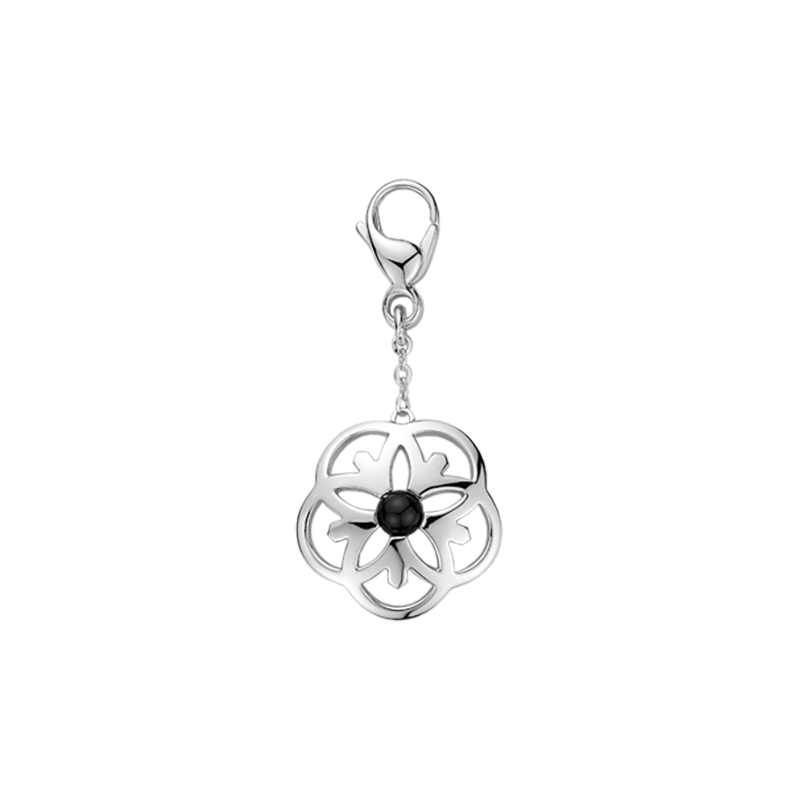 OMEGA Flower Charm, 18k white gold, onyx bead - M39BCA0201505 - View 1