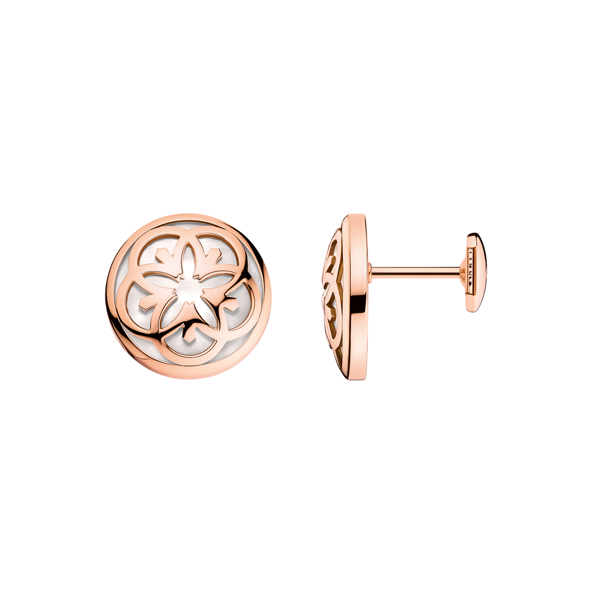 OMEGA Flower Earring, 18k red gold, mother-of-pearl - E54BGA0204002 - View 1
