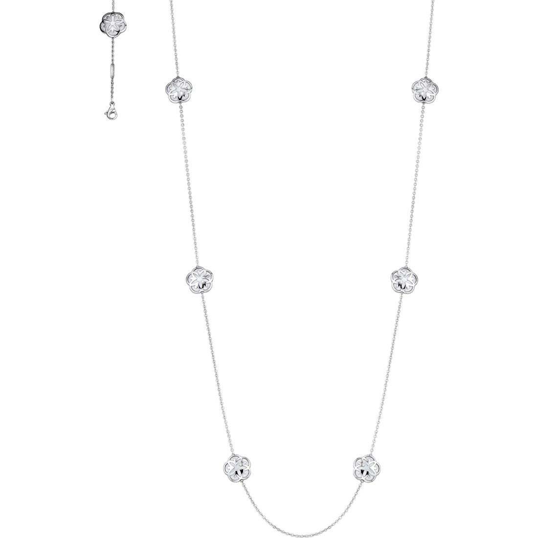 OMEGA Flower Necklace, 18k white gold, mother-of-pearl - L603BC0700105 - View 1