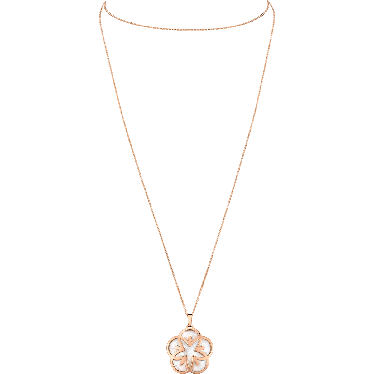 OMEGA Flower Necklace, 18k red gold, mother-of-pearl - L603BG0700105 - View 1