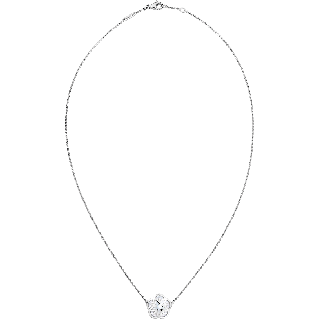 OMEGA Flower Necklace, 18k white gold, mother-of-pearl - N603BC0700205 - View 1