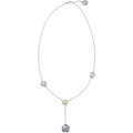OMEGA Flower Necklace, 18k white gold, angelite, chalcedony, jade, opale - N603BC0700705 - View 1