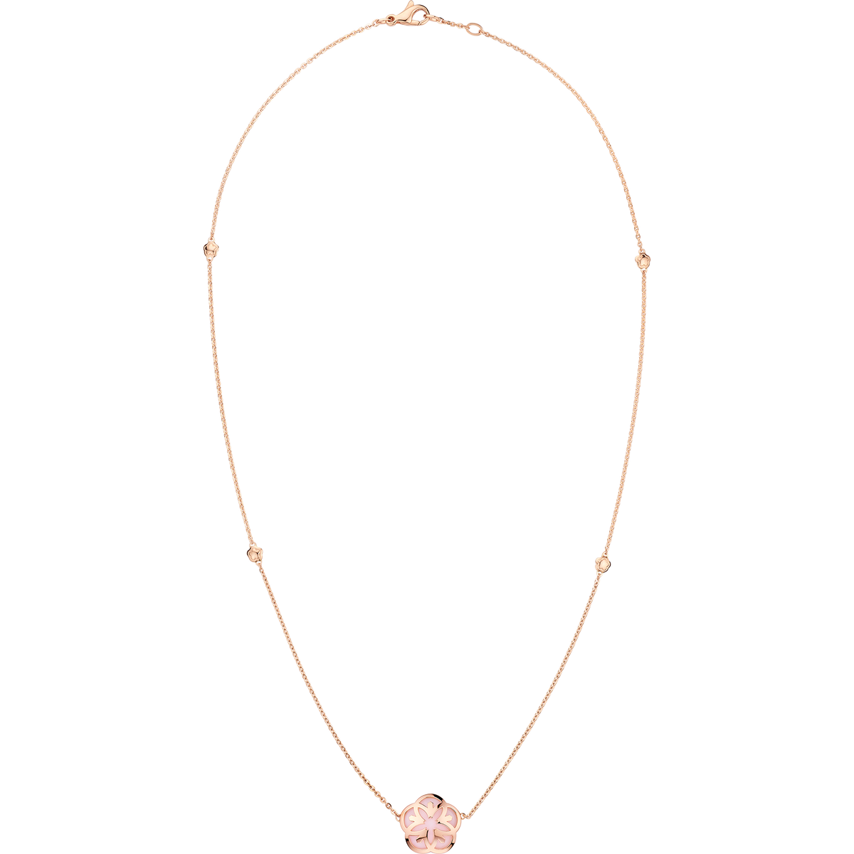OMEGA Flower Necklace, 18k red gold, opale - N603BG0700305 - View 1