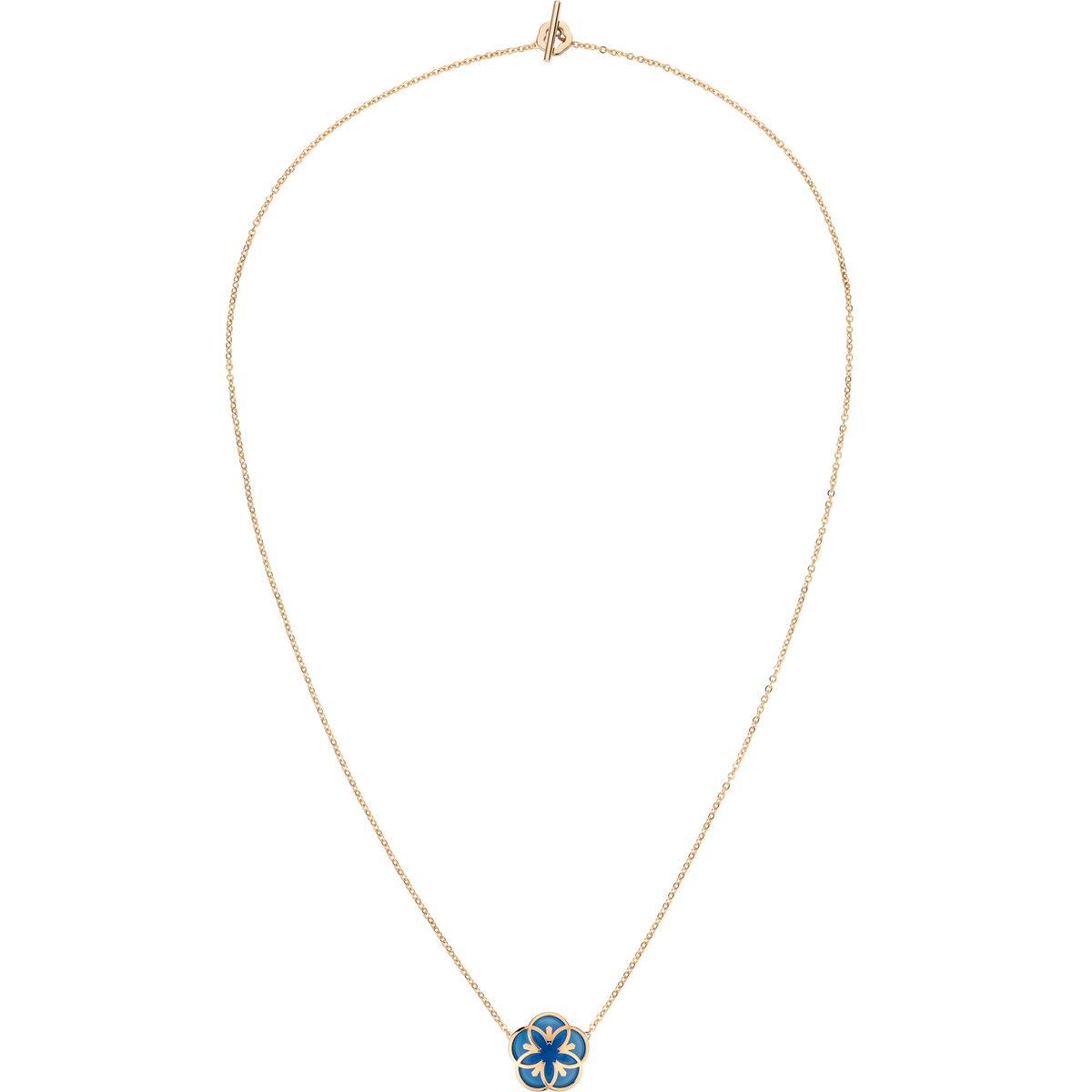 OMEGA Flower Necklace, Moonshine™ gold, agate - N603GV0700105 - View 1