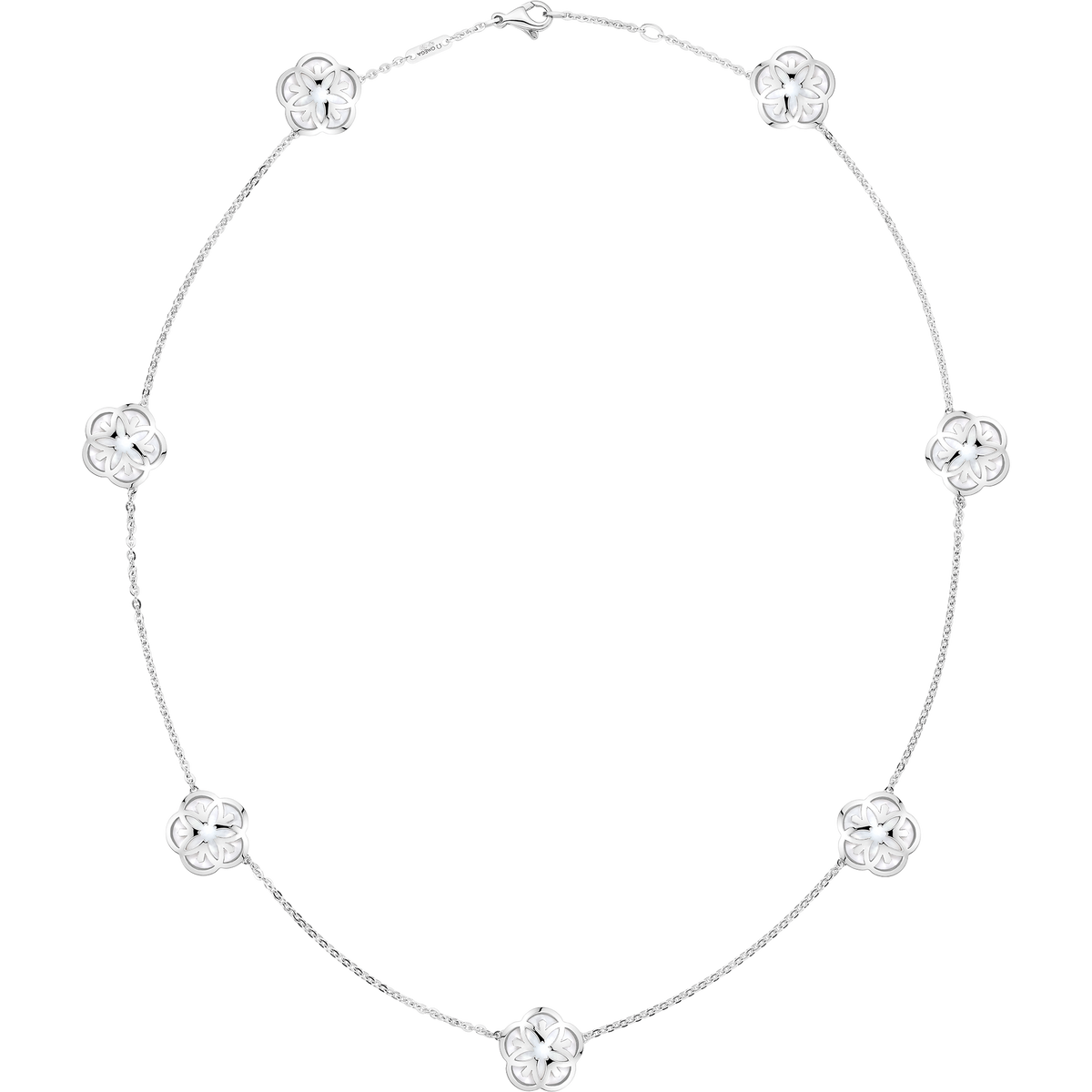 OMEGA OMEGA Flower Necklace, 18k white gold, mother-of-pearl — n603bc0700105