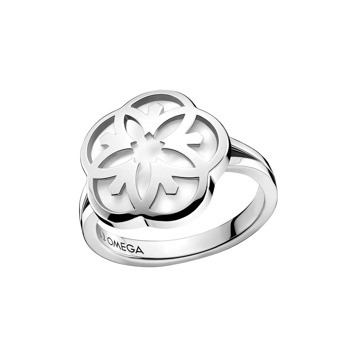 OMEGA Flower Ring, 18k white gold, mother-of-pearl - R603BC07001XX - View 1