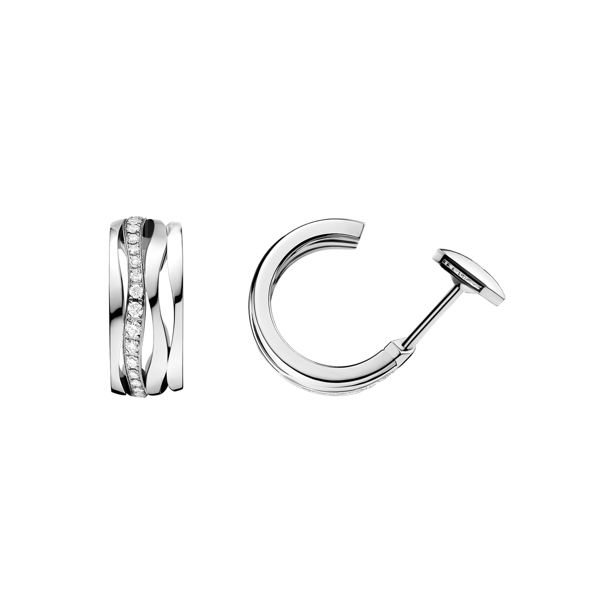 Ladymatic Earring, 18k white gold, diamonds - E58BCA0500305 - View 1
