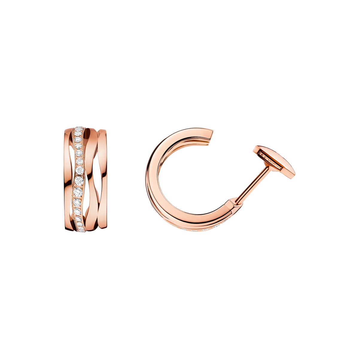 Ladymatic Earring, 18k red gold, diamonds - E58BGA0500305 - View 1