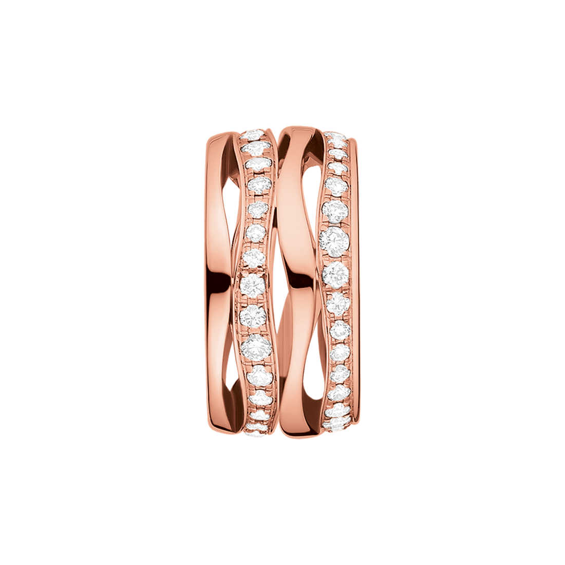 Ladymatic Pendant, 18k red gold, diamonds - P604BG0100105 - View 1