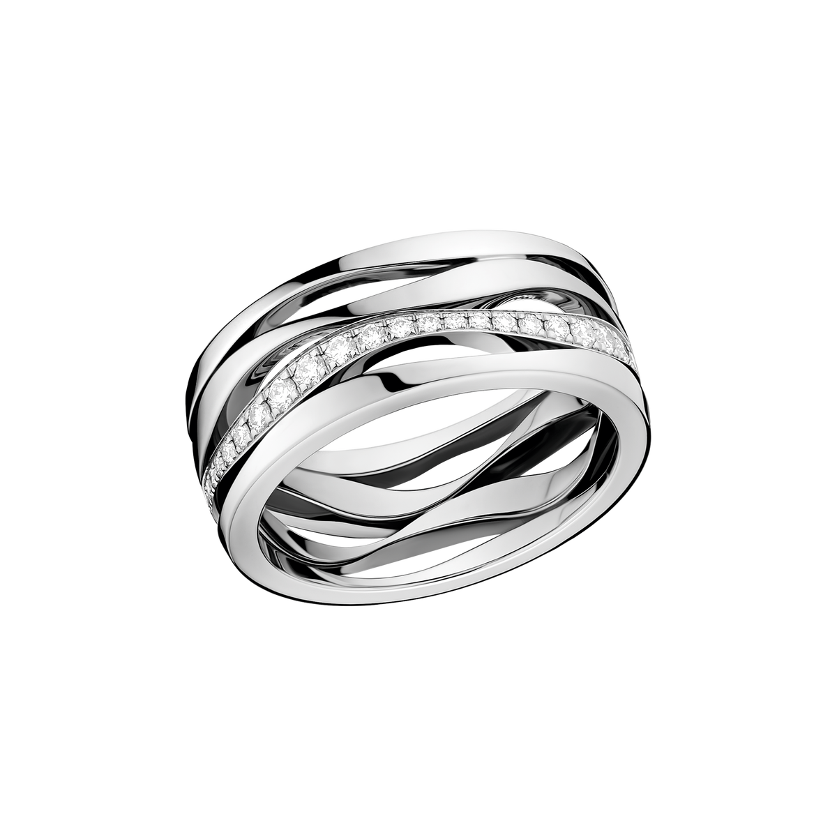 Ladymatic Ring, 18k white gold, diamonds - R50BCA05003XX - View 1