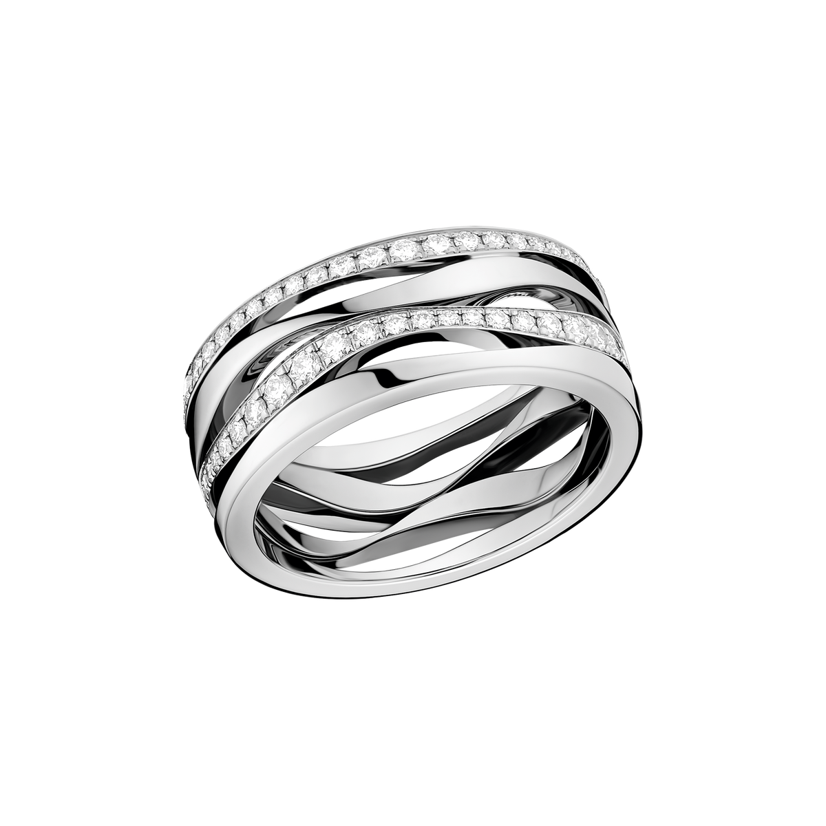Ladymatic Ring, 18k white gold, diamonds - R50BCA05030XX - View 1